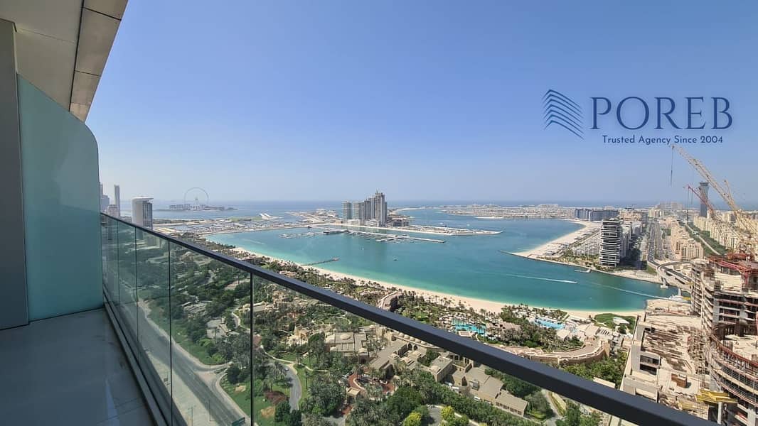Furnished | High Floor | Full Sea / Palm View