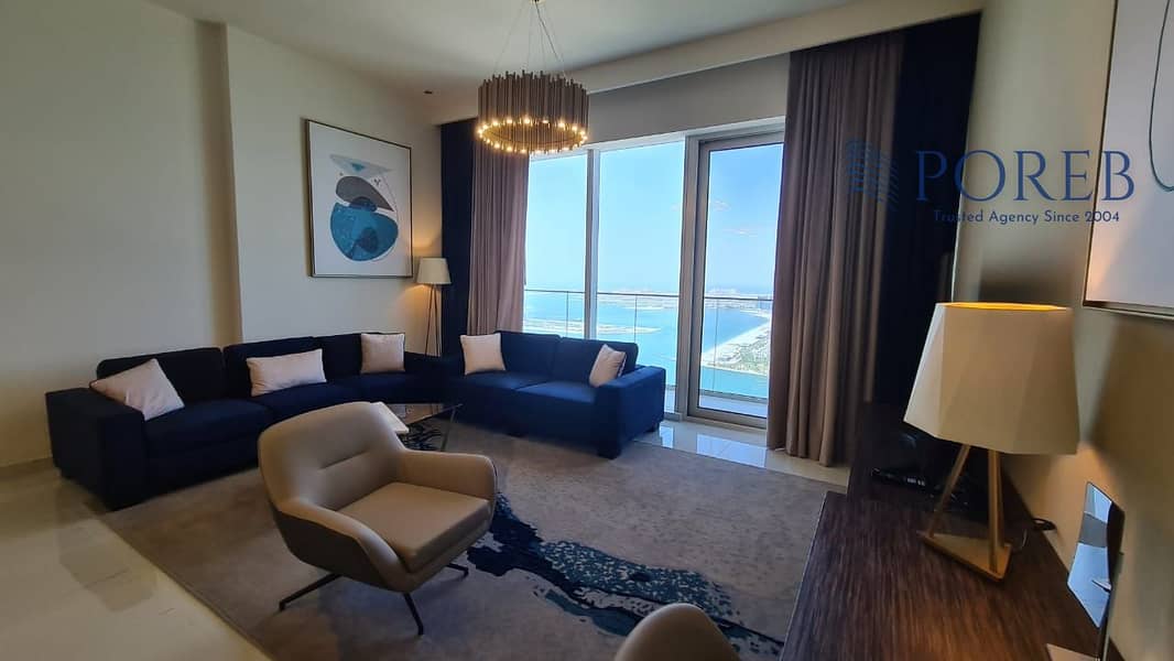 Furnished | High Floor | Full Sea / Palm View