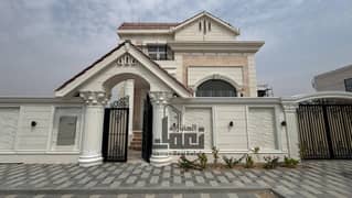 فيلا فاخرة جديدة للبيع في مدينة تلال – زون C، الشارقة، تصميم عصري بدورين وواجهة حجرية أنيقة، موقع استراتيجي مقابل الحديقة وقريب من جميع الخدمات، تجمع