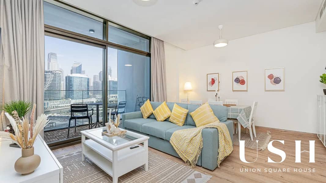 Stylish 2BR | Peninsula One | Business Bay
