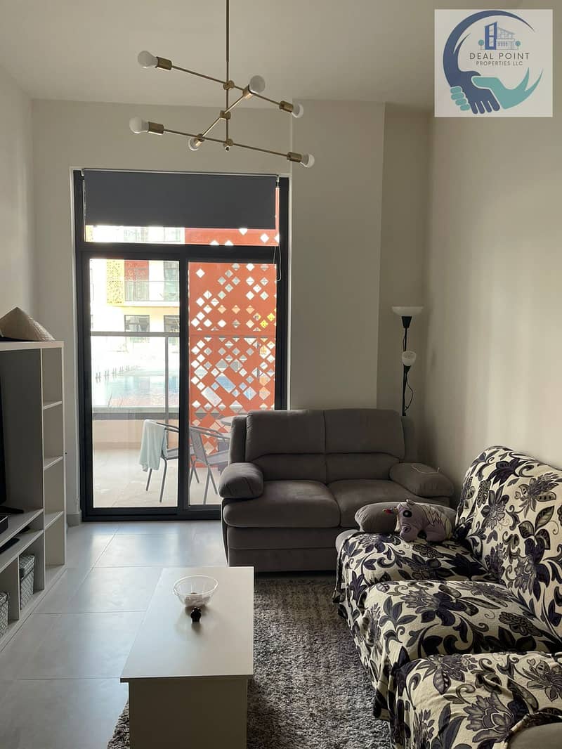 Furnished || Near Circle Mall & Schools || 10 Mins from Internet City & Media City || 12 Mins from Downtown & DIFC || Gym, Pool & Jacuzzi