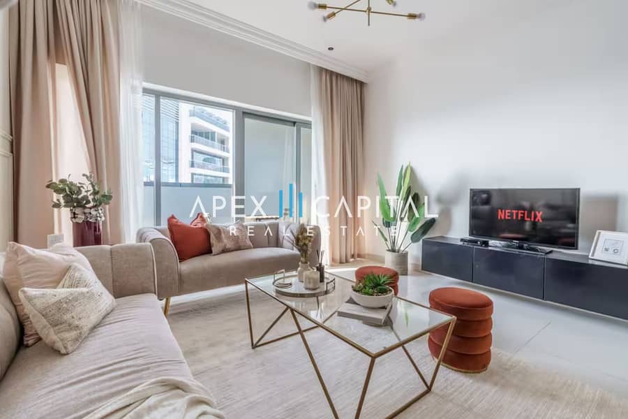 Partial Burj View | Fully Furnished | Balcony