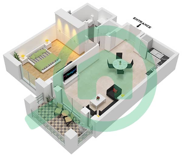 Type A3 Unit 2,4 Floor 1 
Unit 7 Floor 2-7 
Unit 9 Floor 2-8 
Unit 14 Floor 3-5 
Unit 13 Floor 6-7