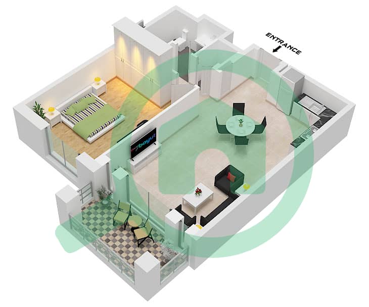 Rahaal Building 1 - 1 Bedroom Apartment Type/unit A3/UNIT 1,3,4,6 FLOOR 1-9 Floor plan Type A3 Unit 1 Floor 1,4-9 
Unit 3 Floor 1 
Unit 6 Floor 2-8 
Unit 8 Floor 2-7 
Unit 4 Floor 3-9 
Unit 13 Floor 5 
Unit 12 Floor 6-7 interactive3D