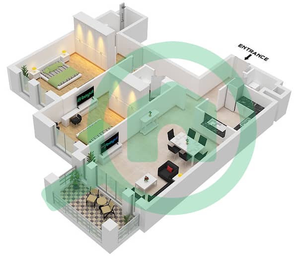 Type B Unit 5 Floor 1 
Unit 10 Floor 2-5