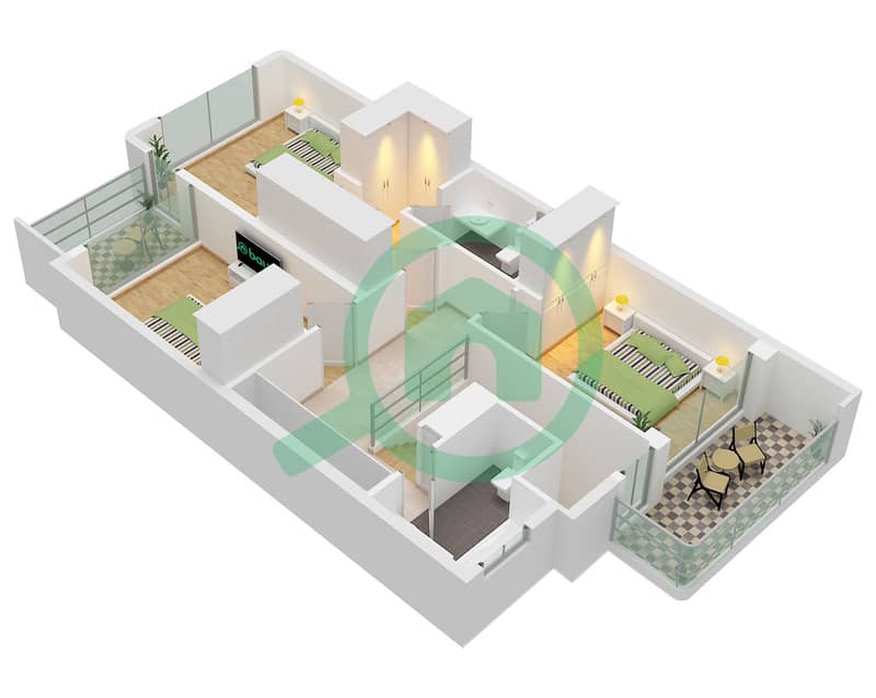 Type Canna B (MI) Unit 6 Plex Canna-Th-03,05 First Floor Nima - 3 Slaapkamers Stadswoning Type/unit CANNA B MIRRORED/UNIT 3,5 Plattegrond Type Canna B (MI) Unit 6 Plex Canna-Th-03,05 First Floor interactive3D