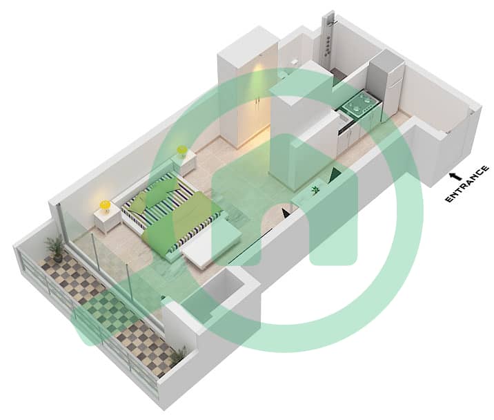 Floor plans for Type/unit C / UNIT 08 Studio Apartments in Blue Bay ...