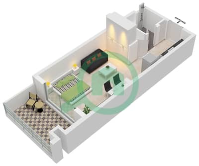 Gharbi I Residences - Studio Apartment Type/unit 1 / UNIT 02,03 FLOOR 1-11 Floor plan Gharbi I Residences - Studio Apartment Type/unit 1 / UNIT 02,03 FLOOR 1-11 Floor plan