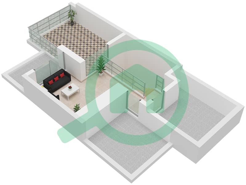 La Tilia - 3 Bedroom Townhouse Type/unit 3B2 / UNIT MID Floor plan Type 3B2 Unit MID Floor Roof interactive3D