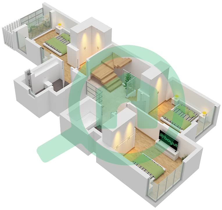 La Tilia - 4 Bedroom Townhouse Type/unit 4B2 / UNIT END Floor plan Type 4B2 Unit End Floor First interactive3D