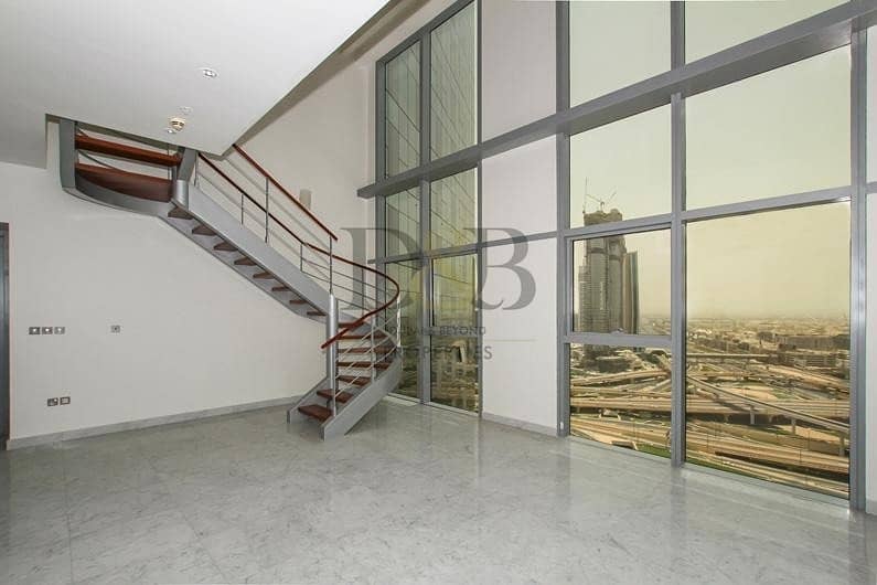 2 BR Duplex | Balcony With Sheikh Zayed Road View