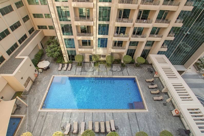 Vacant 1 BR | Balcony With Pool View | 4 Cheques
