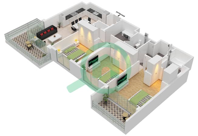 Type 1A Unit 3 Floor 10-12 Type 1A Unit 3 Floor 10-12