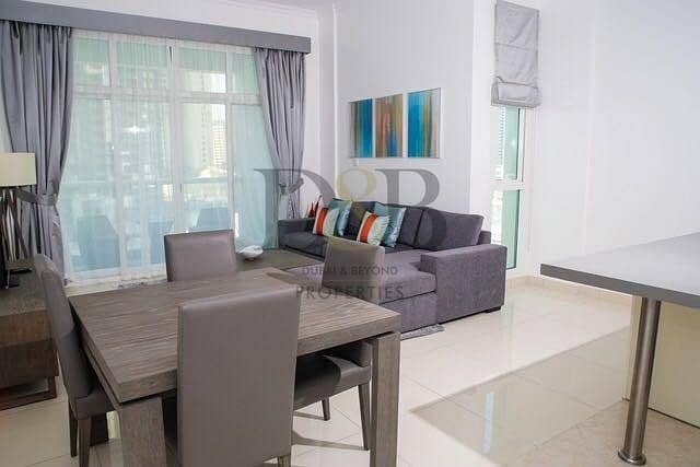 Fully Furnished 1BR Apt Full Marina View
