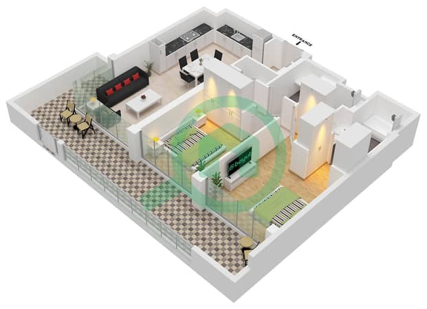 Type 3 Unit 1 Floor Ground