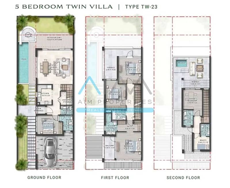 5BR TWIN VILLA SPACIOUS SIZE BRIGHT HUGE