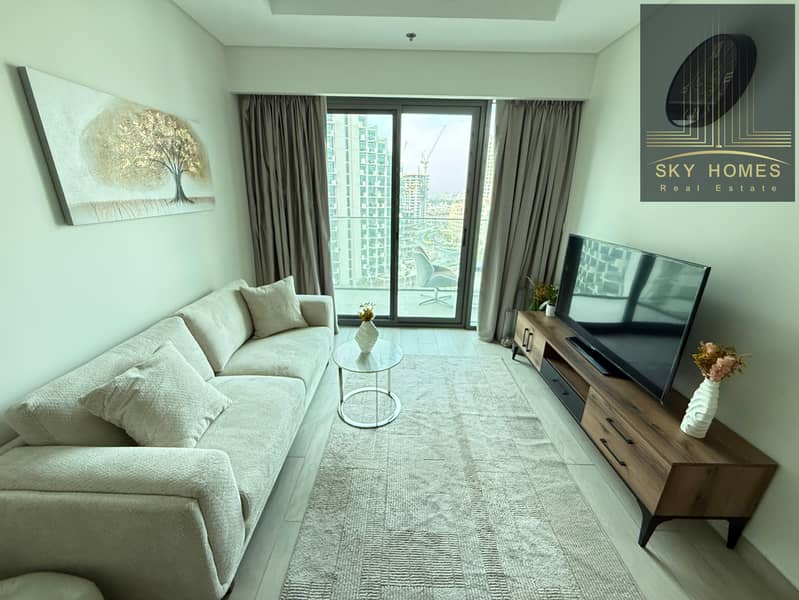 Brand New 1Bedroom Fully Furnished Full Pool View Huge Size Open View Rent 80k