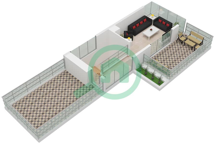 The Acres (Phase 2) - 3 Slaapkamers Villa Type/unit A / UNIT 3BR Plattegrond Type A Unit 3BR Second Floor interactive3D