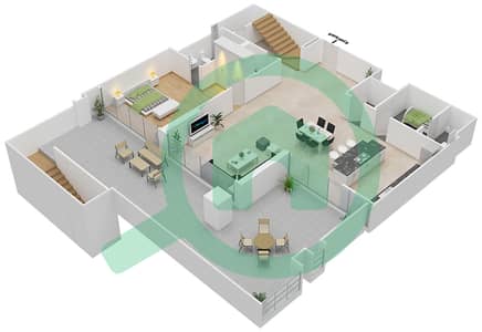 OIA East Residence - 4 Bed Apartments Type B Floor plan