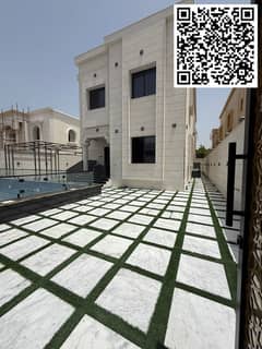 فيلا فاخرة للبيع بعجمان – الروضة | أول ساكن | 5 غرف ماستر + مسبح وشلال