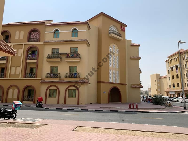 1BHK with balcony in Spain cluster International city Dubai Rent 30000 by 4 payments.