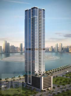 باطلاله بحر مباشرة كورنيش الشارقة و سعر قدم 750 درهم