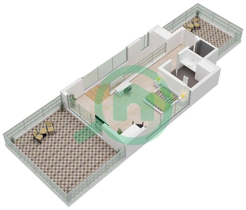 Type F Unit 5BR Second Floor The Acres (Phase 2) - 5 Bedroom Villa Type/unit F / UNIT 5BR Floor plan Type F Unit 5BR Second Floor interactive3D