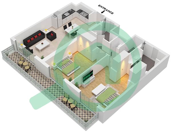 Type B Unit 03 Floor 18-19 Unit 04 Floor 02-17