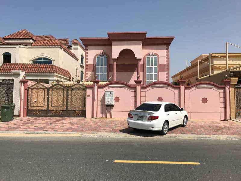 Villa for rent in Ajman Al Raqeeb area Tani inhabit two floors with air conditioning