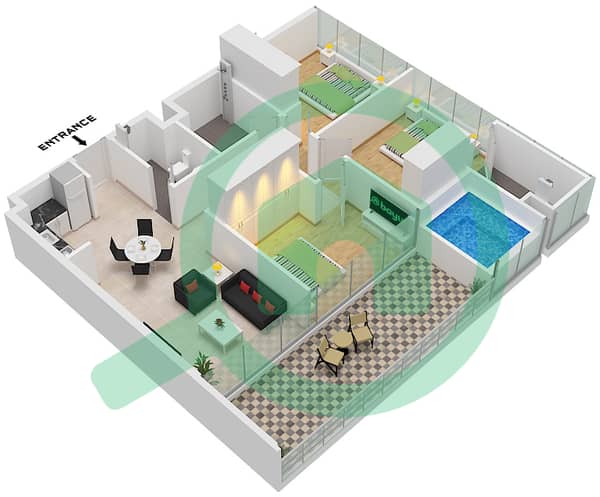 Type A Unit 2 Floor 29-32,34-36
Unit 3 Floor 33 Type A Unit 2 Floor 29-32,34-36
Unit 3 Floor 33