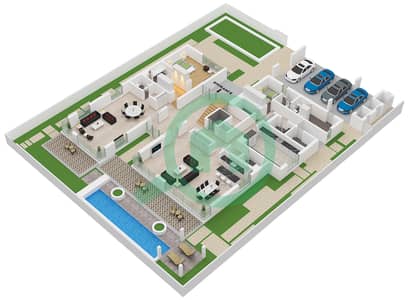 المخططات الطابقية لتصميم النموذج C2M فیلا 6 غرف نوم - دستركت ون ويست
