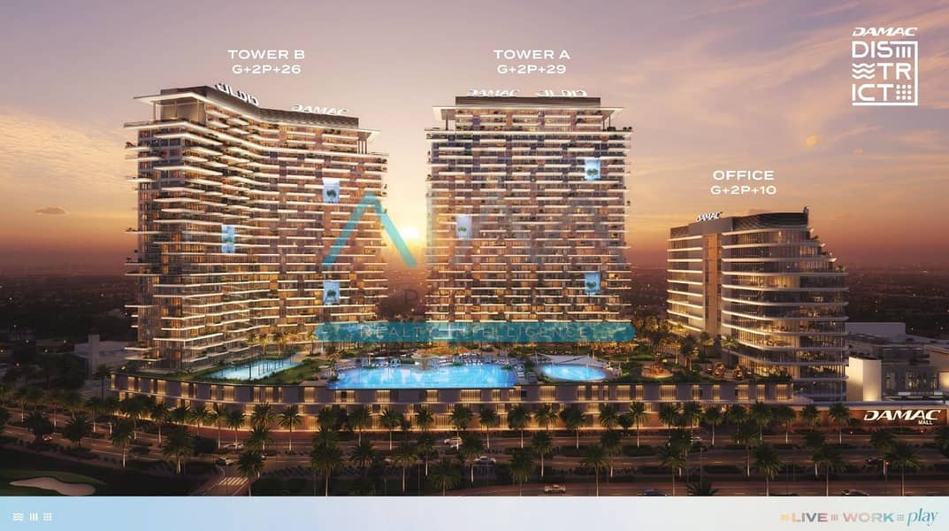 DAMAC DISTRICT HOT OFFER 4% DLD DISCOUNT BUYR 1BR/STUDY/STORE GOLF VIEW APARTMENT - Image 6