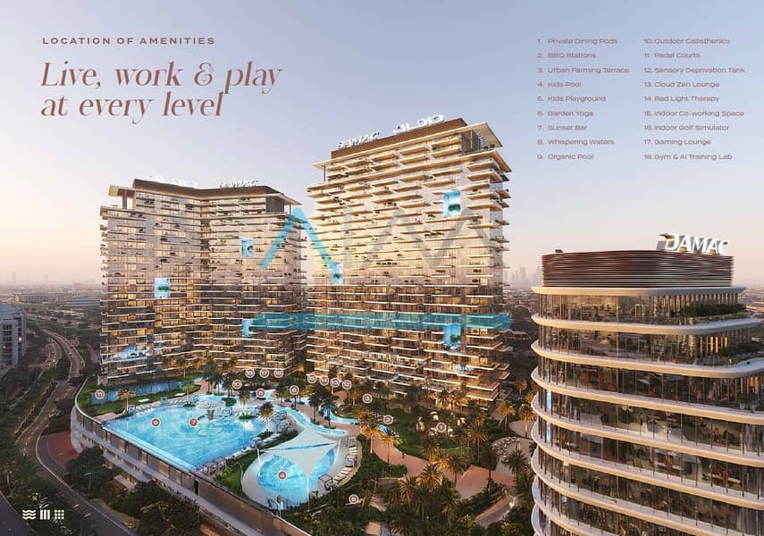 DAMAC DISTRICT HOT OFFER 4% DLD DISCOUNT BUYR 1BR/STUDY/STORE GOLF VIEW APARTMENT - Image 15