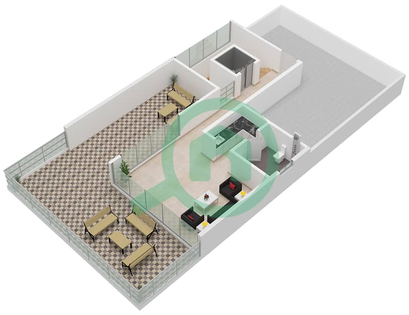 Roof Floor District One West - 5 Bedroom Villa Type B2M Floor plan Roof Floor interactive3D