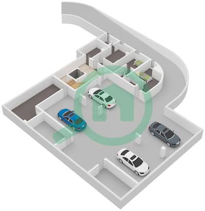 المخططات الطابقية لتصميم النموذج C2M فیلا 7 غرف نوم - دستركت ون ويست