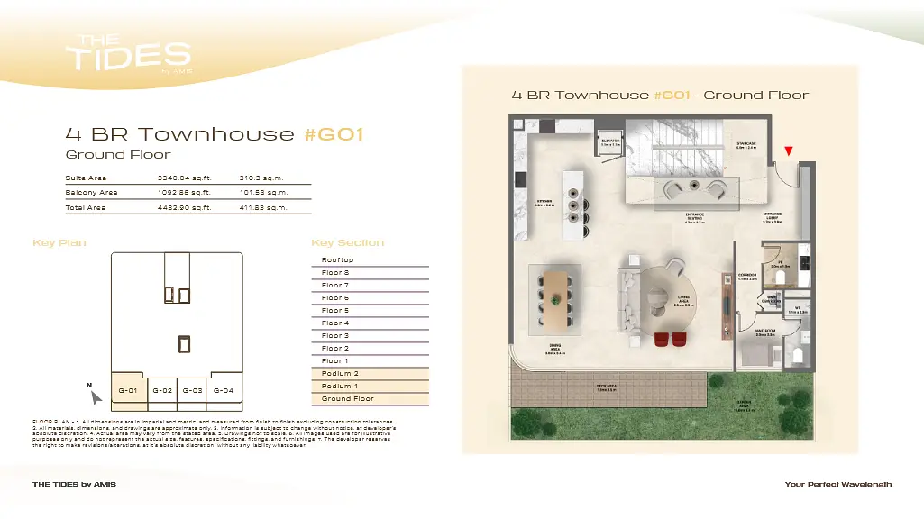 4 BR floor plan