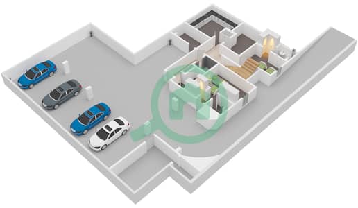 المخططات الطابقية لتصميم النموذج B2 فیلا 7 غرف نوم - دستركت ون ويست