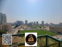 عرض ساخن أرخص سعر شقة بغرفة نوم واحدة ومطبخ وصالة بإطلالة كاملة على الاستاد ومدينة مفتوحة وإطلالة مذهلة للبيع في موقع رئيسي في أبراج الراشدية