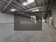 مستودع فاخر للإيجار في مدينة الإمارات الصناعية، الشارقة – مساحة 23,360 قدم²، كهرباء 35 كيلو فولت، الإيجار 1,050,960 درهم