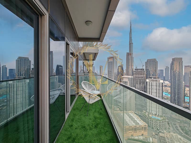 55th Floor Luxury Apartment with Burj View & Infinity Pool in Paramount Midtown Hotel