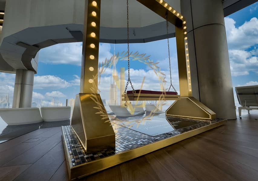 55th Floor Luxury Apartment with Burj View & Infinity Pool in Paramount Midtown Hotel