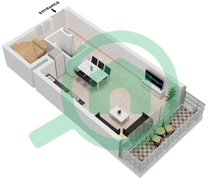 Perla 1 - 3 Bedroom Apartment Type C FLOOR GROUND,1-12 Floor plan Type C Floor Lower Ground,1-12 interactive3D