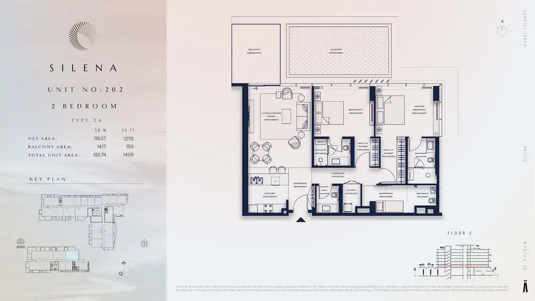 2 BR floor plan