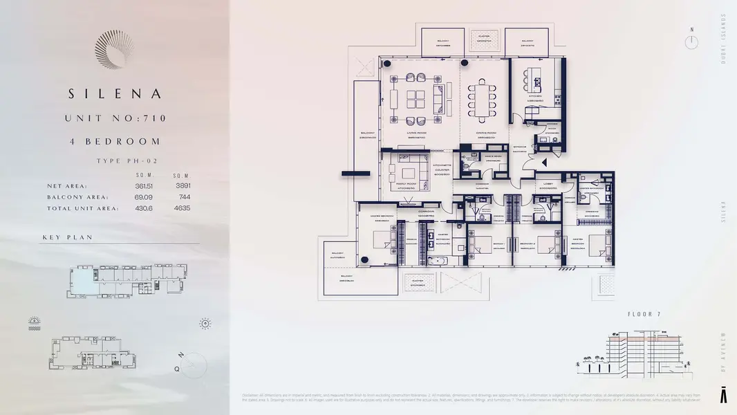 4 BR floor plan