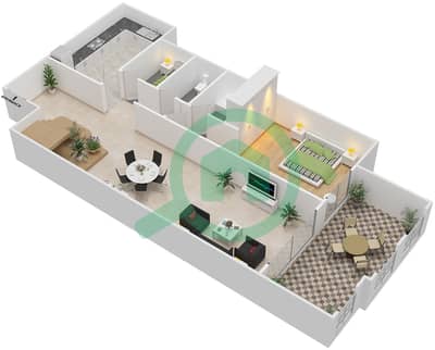 Marbella Bay - West - 4 Bedroom Apartment Type A DUPLEX Floor plan