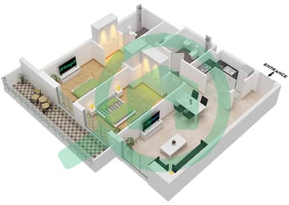 Laya Heights - 2 Bedroom Apartment Type 4 Floor plan