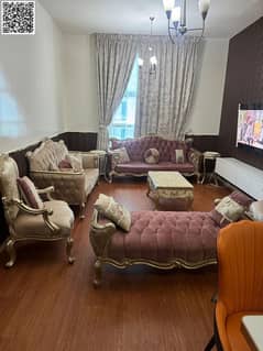 ارقى وافخم شقة غرفتين وصالة للإيجار السنوي بأبراج السيتي تاور – عجمان، مفروشة، 2 حمام، صالة واسعة، بلكون، تكييف مركزي، باركينج مجاني، السعر 45,000 در