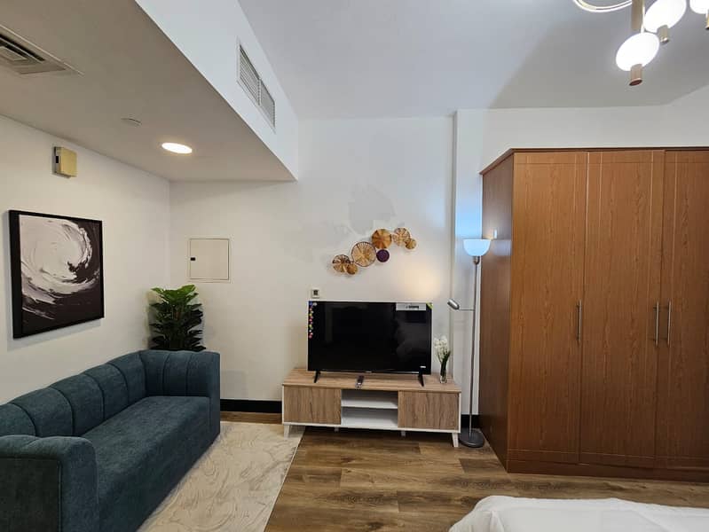 Wooden Flooring Furnished || Modern Design Studio || With Lake View || Near Me'aisem City Centre - Image 4