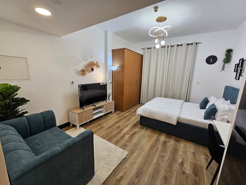 Wooden Flooring Furnished || Modern Design Studio || With Lake View || Near Me'aisem City Centre - Image 7