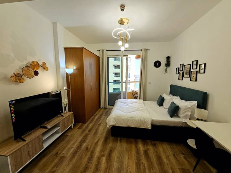 Wooden Flooring Furnished || Modern Design Studio || With Lake View || Near Me'aisem City Centre - Image 9